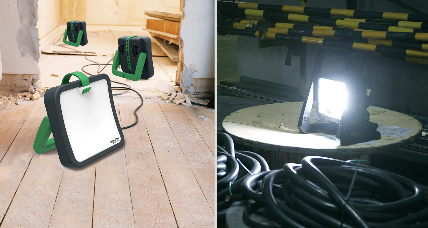 Ledi-työmaavalaisimet työmaalla