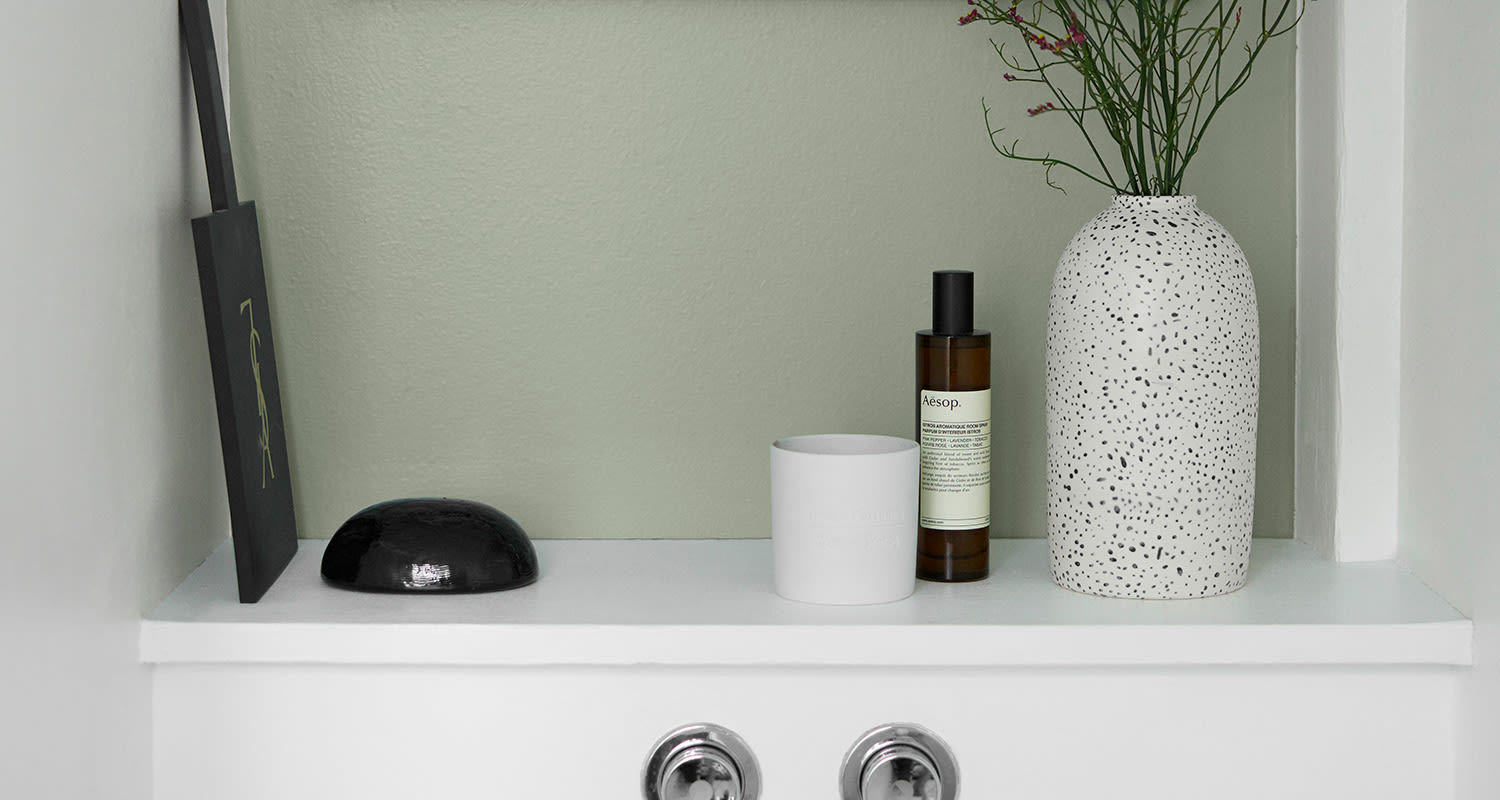 Tikkurila Serpentiini sisämaalisävy maalattuna seinään