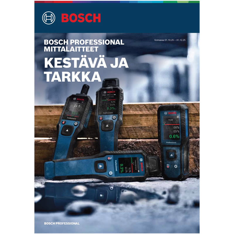 Kuvassa Bosch mittalaitekuvaston 2025 kansi.