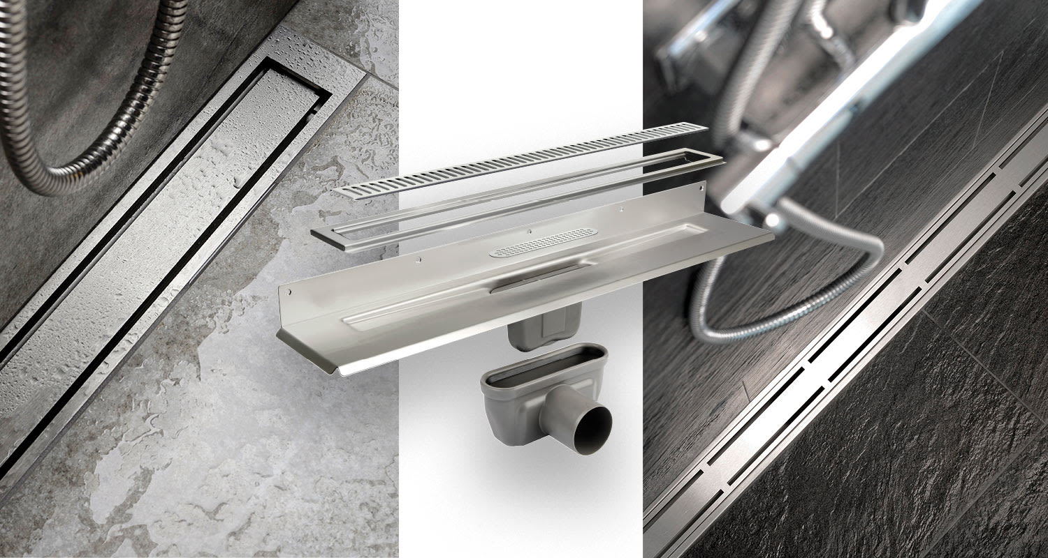 Unidrain-merkin suorakaiteen mallinen lattiakaivo, myynnissä K-Raudassa