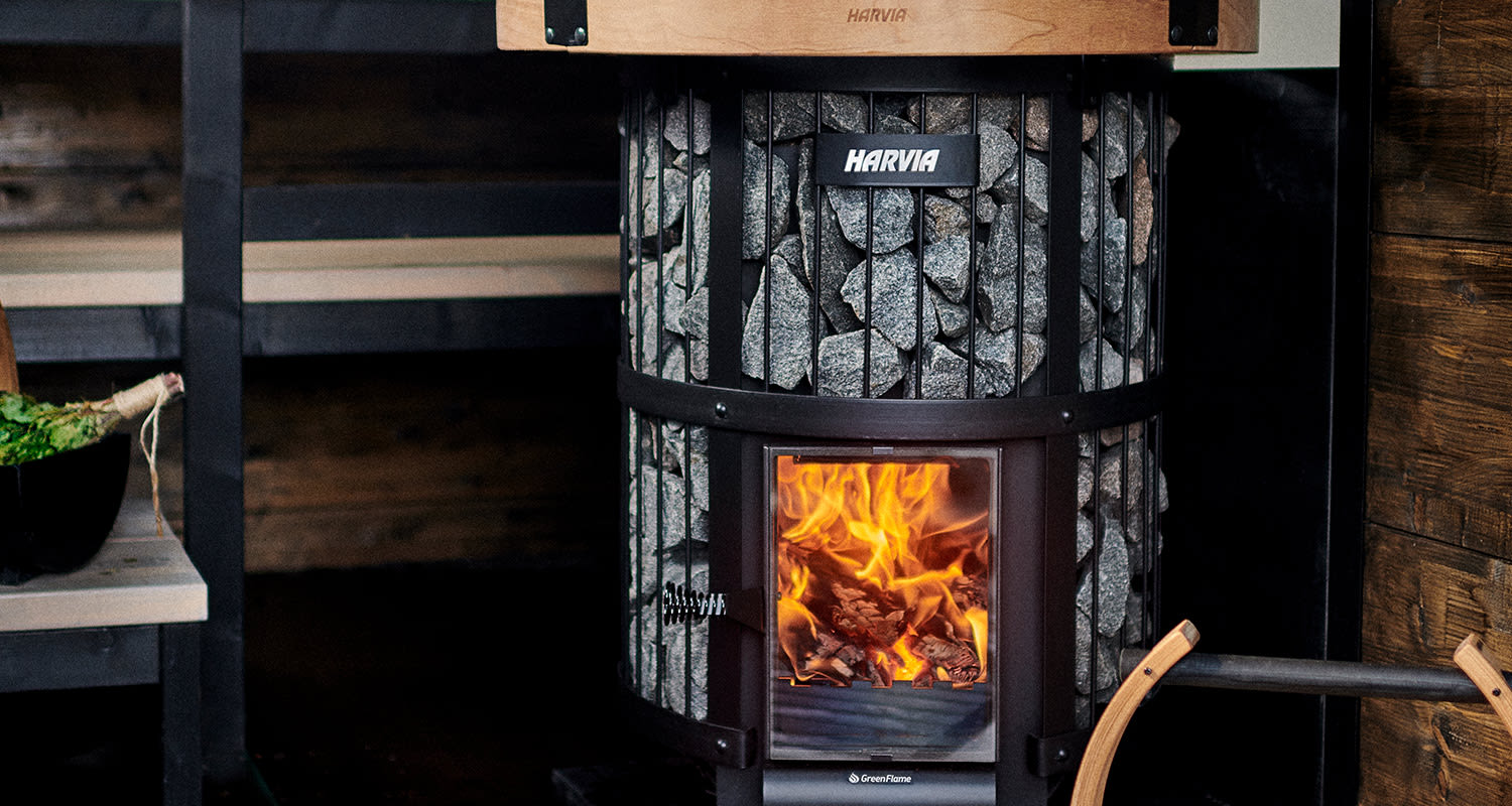 Harvia Legend -puukiuas lähikuvassa