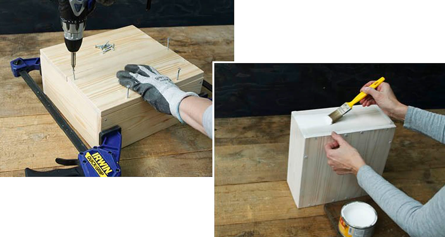 Luminen kukkalaatikko, työvaiheet 5 ja 6