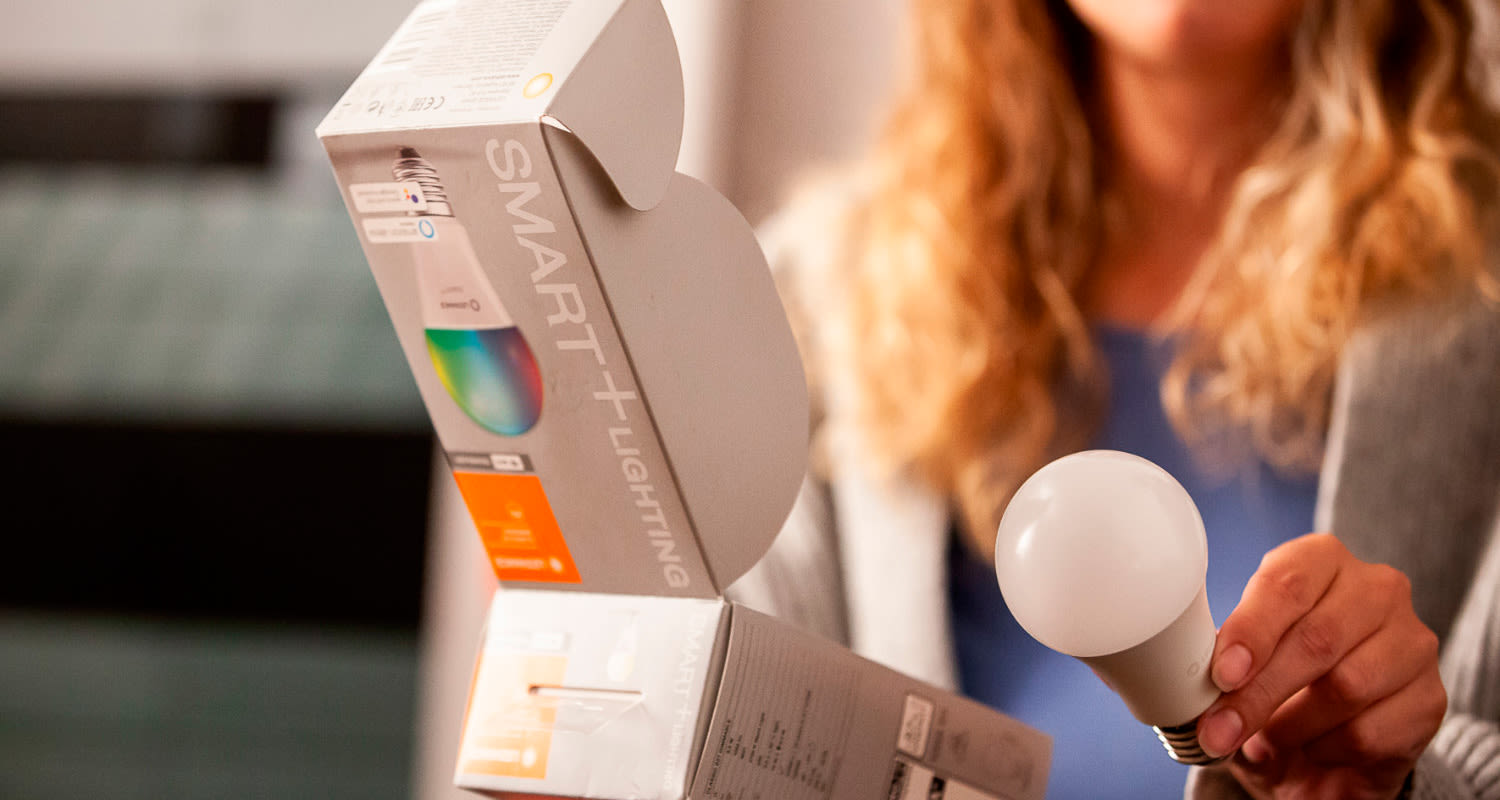 LEDVANCE SMART+ WiFi -tuotteita, joiden avulla toteutettu kodin älyvalaistus.