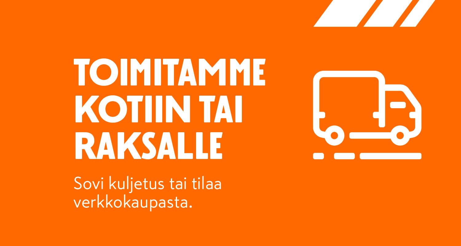 K-Raudan kuljetuspalvelu toimittaa kotiin tai raksalle