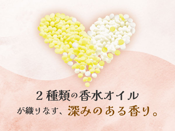 2種類の香水オイルが織りなす、深みのある香り。