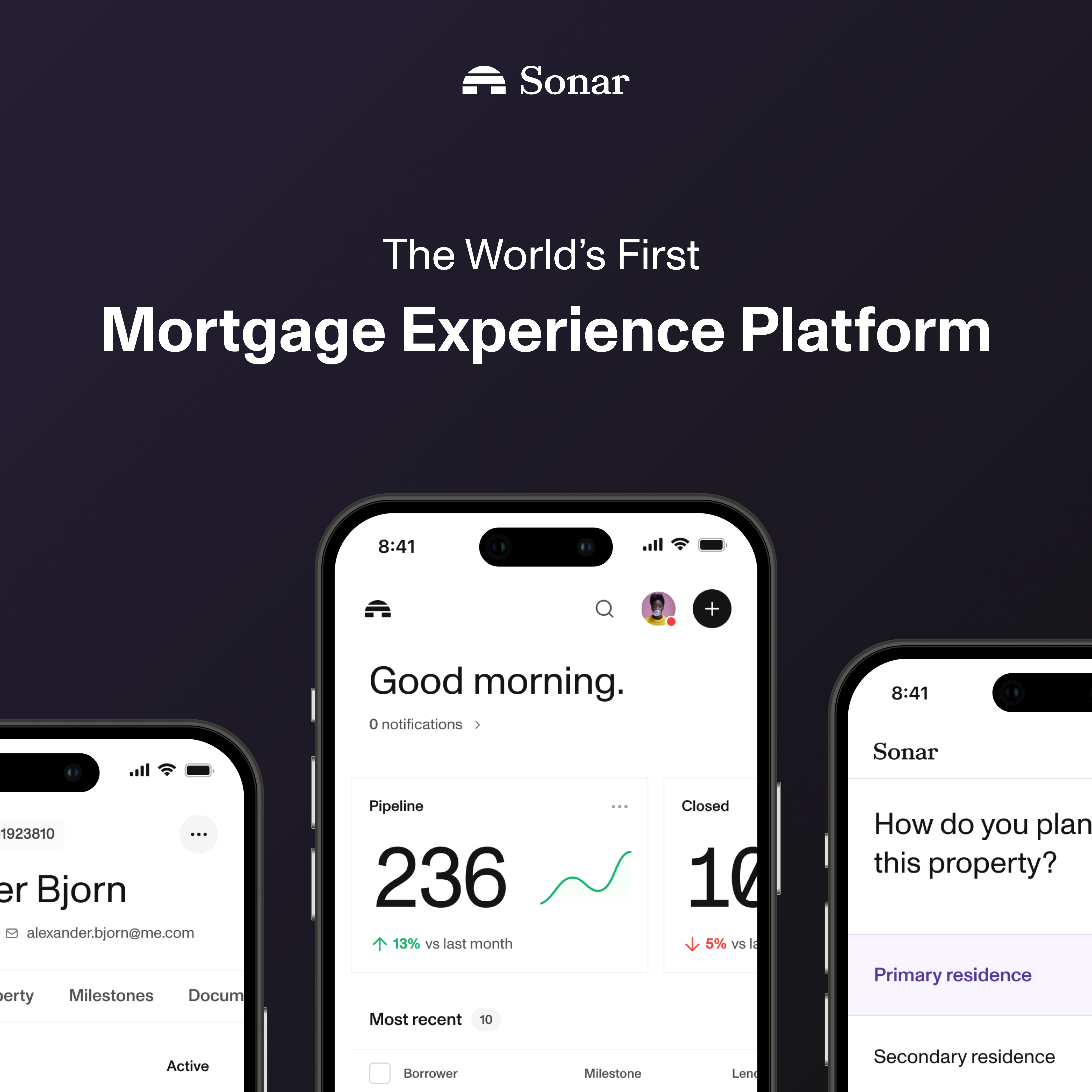 Sonar Mortgage Experience Platform