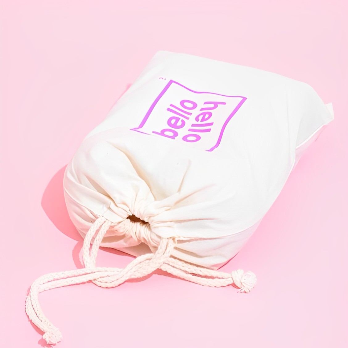Custom Printed Logo Natural Cotton Drawstring Bag Eco-Friendly