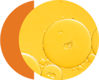 Bubbles floating in clear yellow liquid.