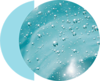 Water drops on the light blue background.