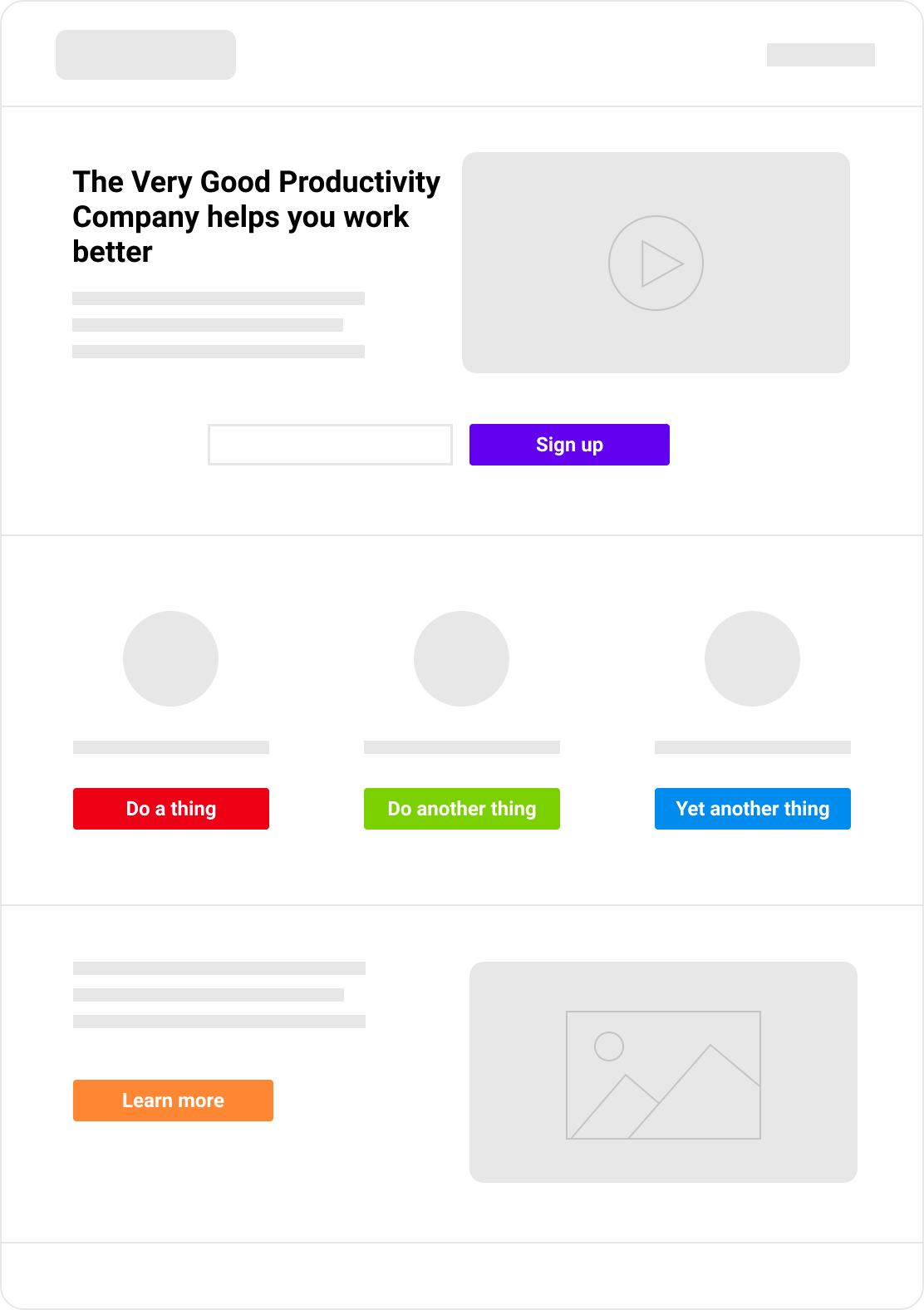 Example Of Homepage CTAs