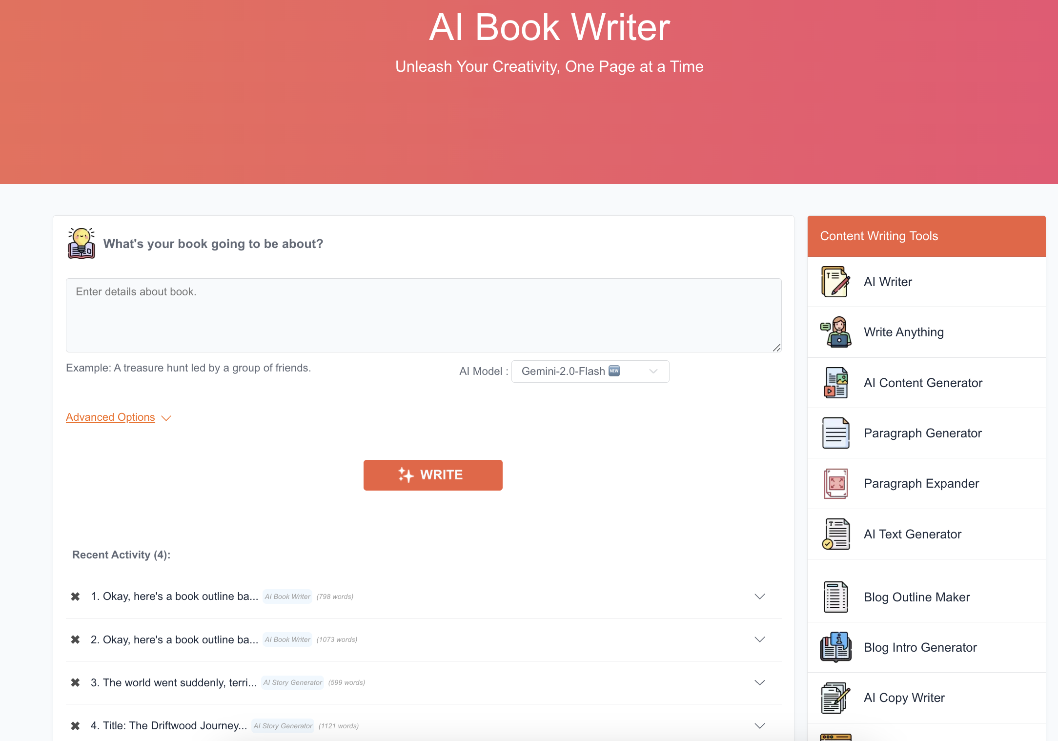 AI Book Writer - Toolbaz
