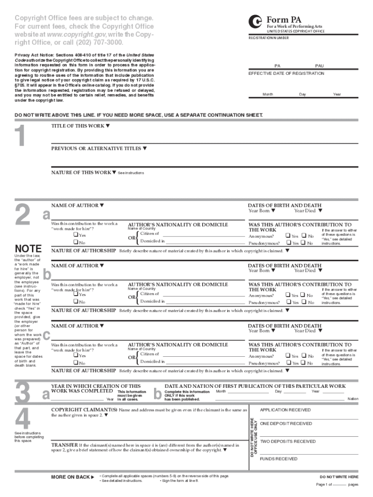 Application Form Copyright