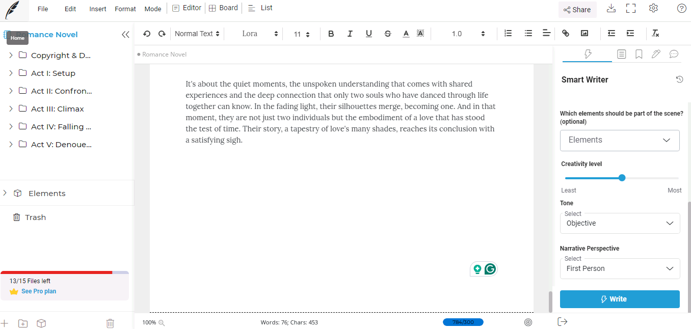 interesting book template for a novel