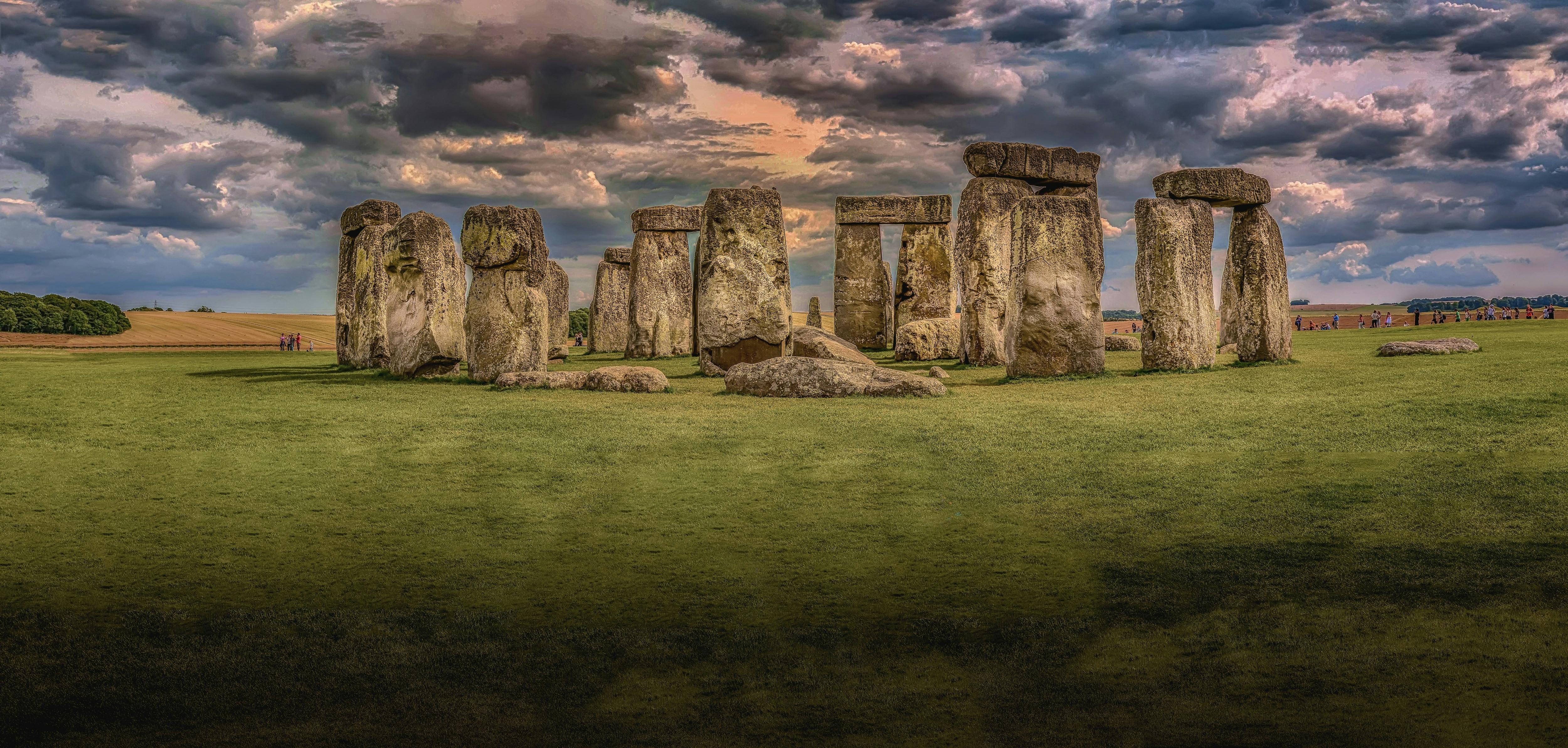 Free Stonehenge Under Nimbostratus Clouds Stock Photo