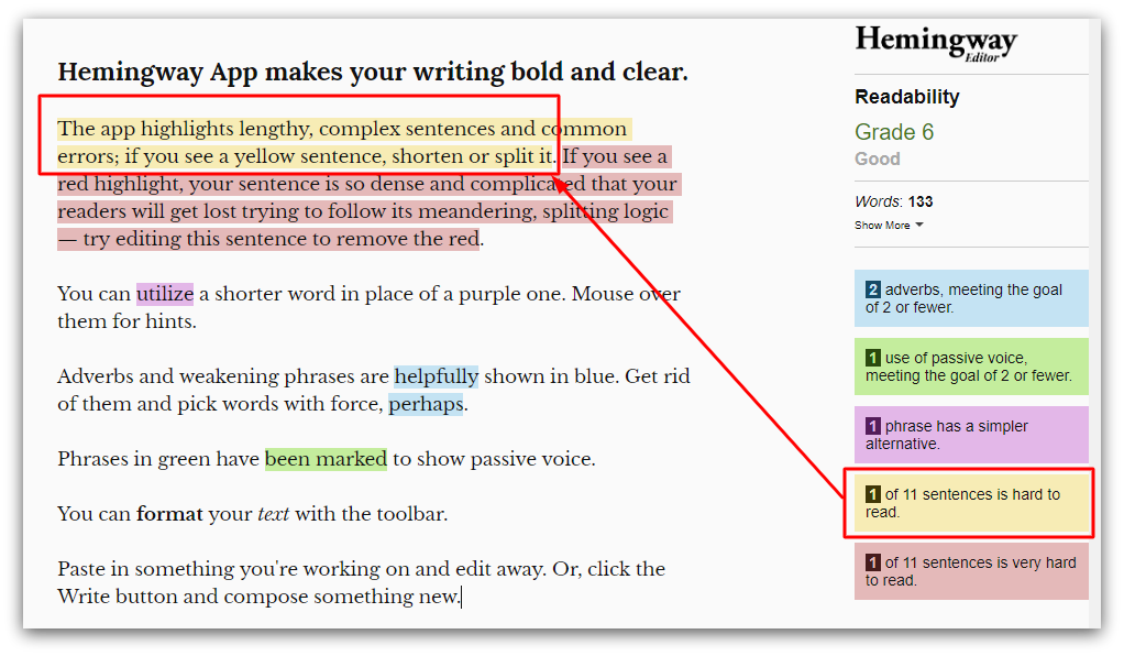 Hemingway editor