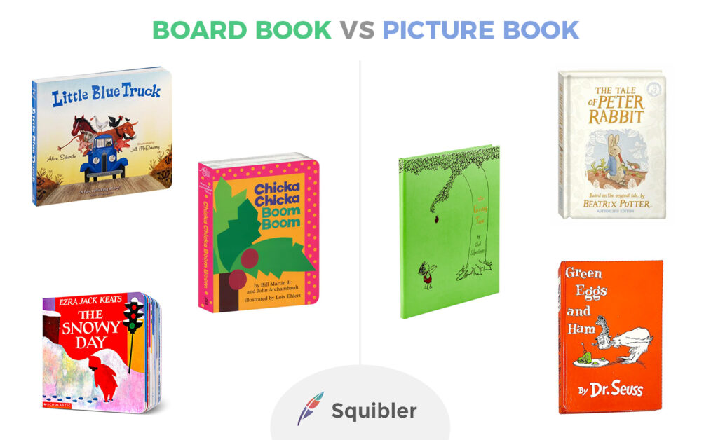 Image comparing board books and picture books