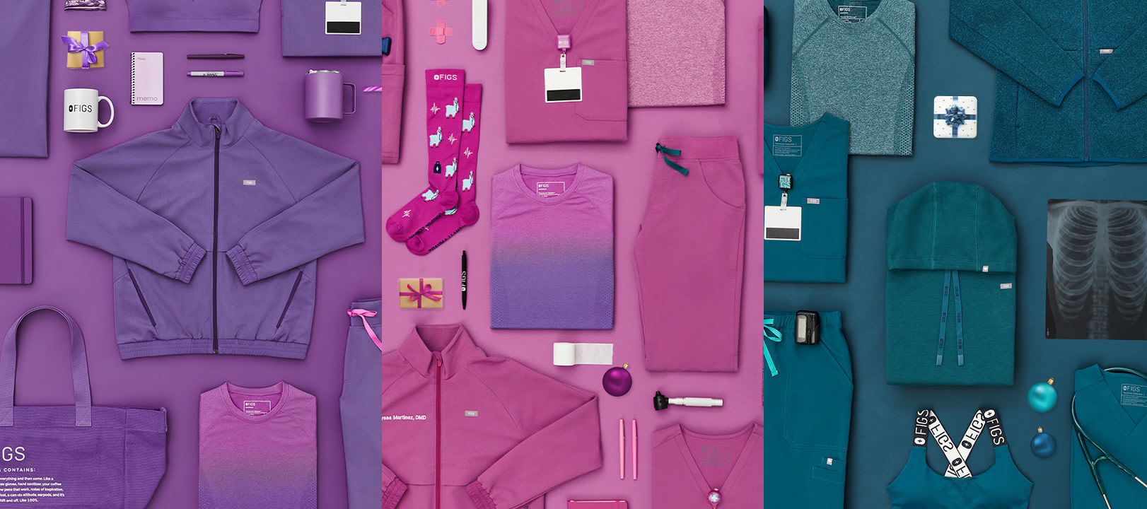 Amethyst + Bright Fuchsia + Caribbean Blue