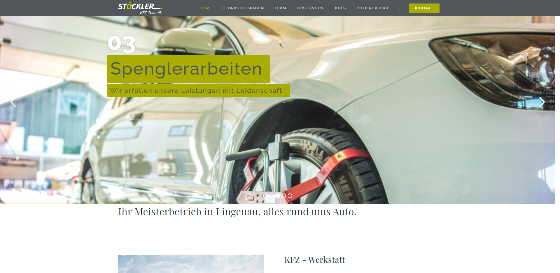 Webauftritt Stöckler KFZ Technik