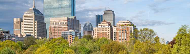 View of Boston's Back Bay from Boston Common