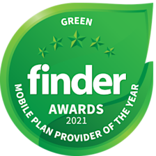 Belong Green Mobile Plan Provider Award - Finder 2021