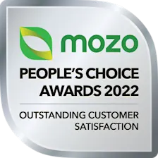 Mozo - Outstanding Customer Satisfaction 2022 award
