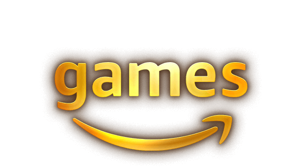 Amazon Gamesロゴ：「games」の言葉は黒地に金色で表示。