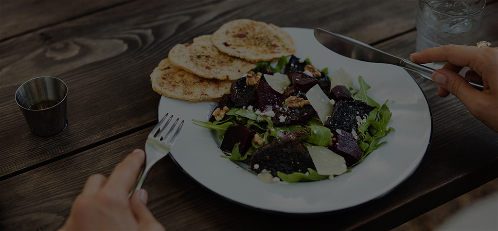 Image of a beautiful and delicious gourmet salad. Yum!