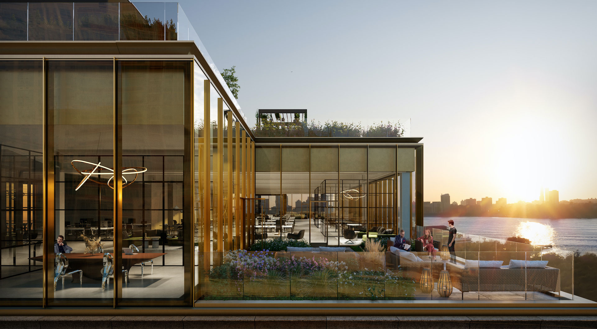 The Rooftop Terrace at Hudson Arts Building