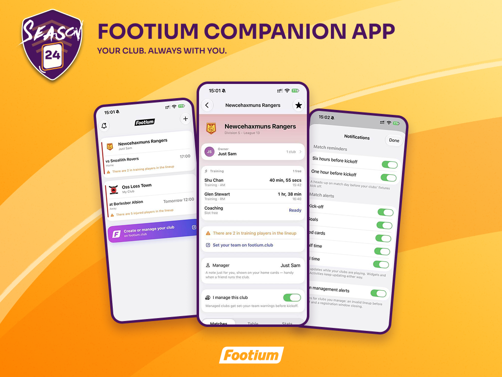 Footium on mobile