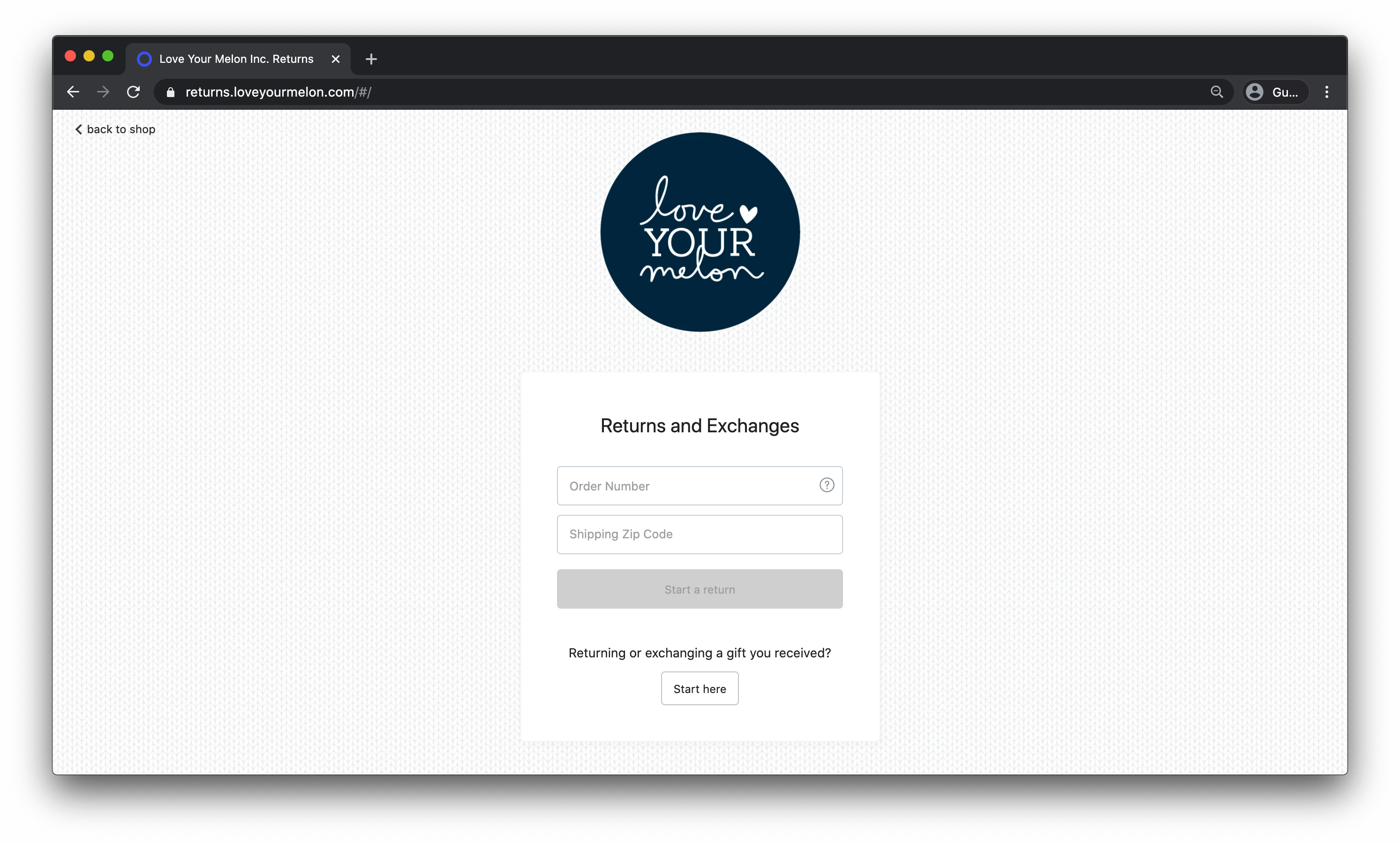 love your melon return portal