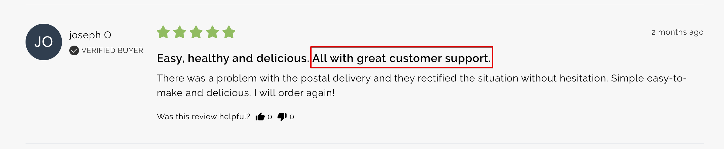 review that loves support