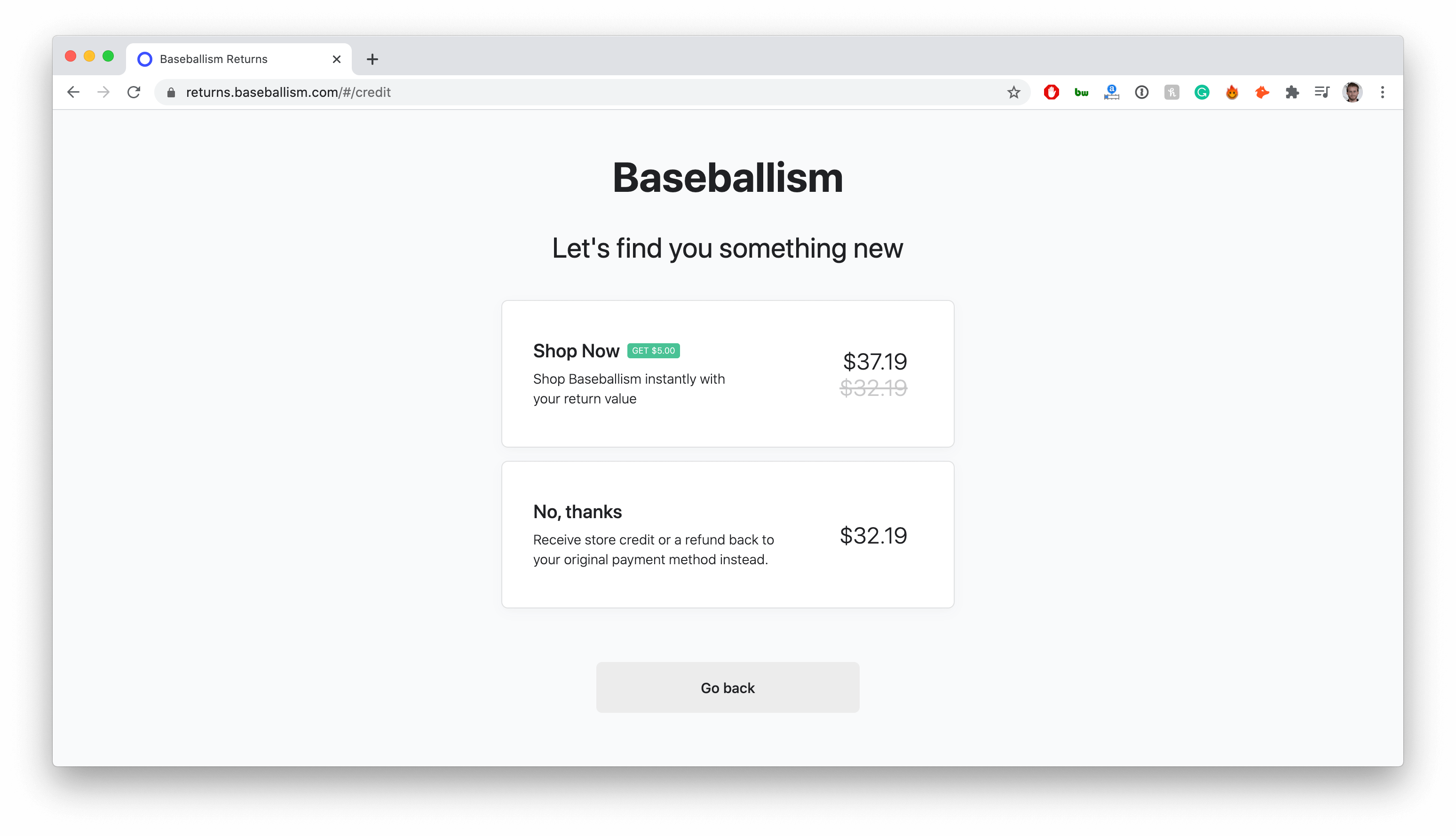 Baseballism bonus credit