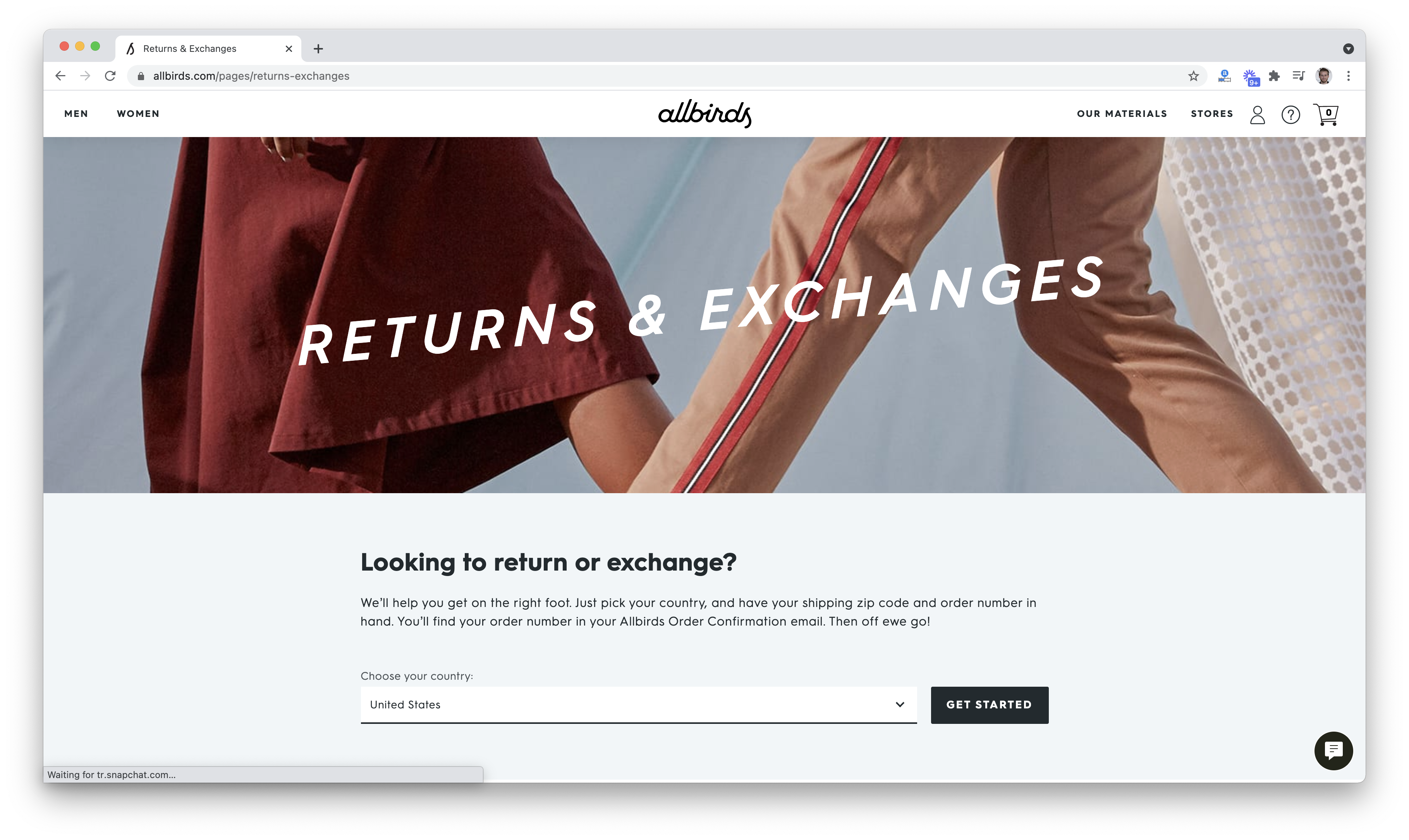 Allbirds return policy example