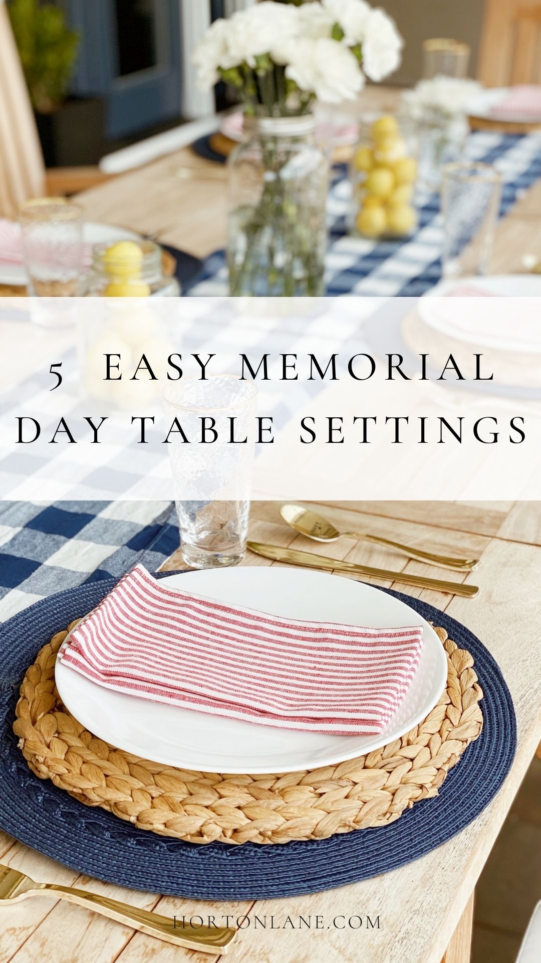 Pinterest Pins-5 easy memorial day 4th of july patriotic table settings tablescapes table decor red white and blue
