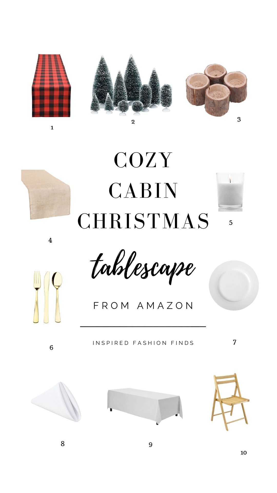 Holiday Decor-Cozy tablescape flannel cabin chrissy horton inspired fashion finds pinterest pin