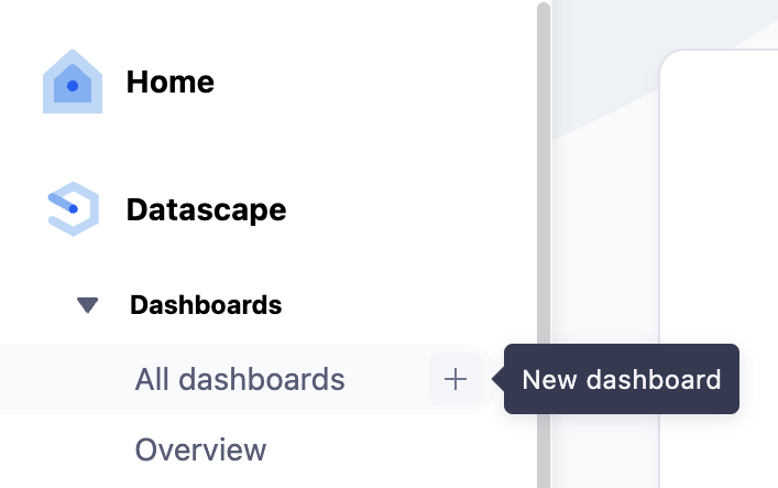 Create a custom dashboard Screenshot showing how to create a custom dashboard