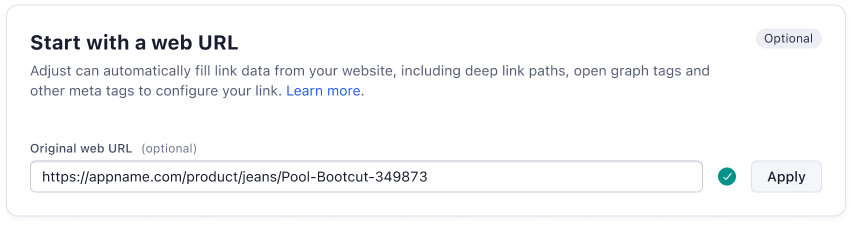 Web URL based routing filled in