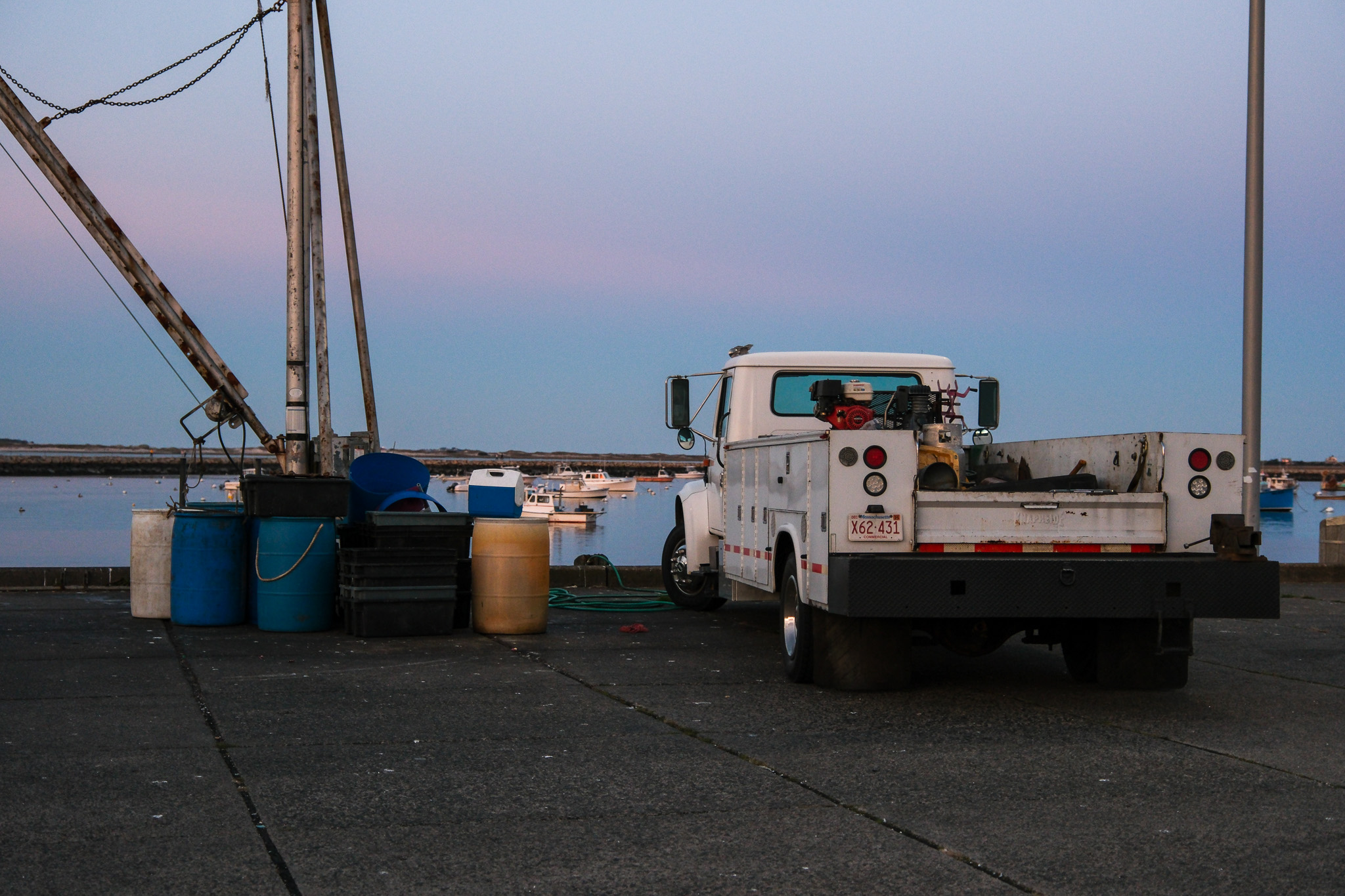 truck at the harbor