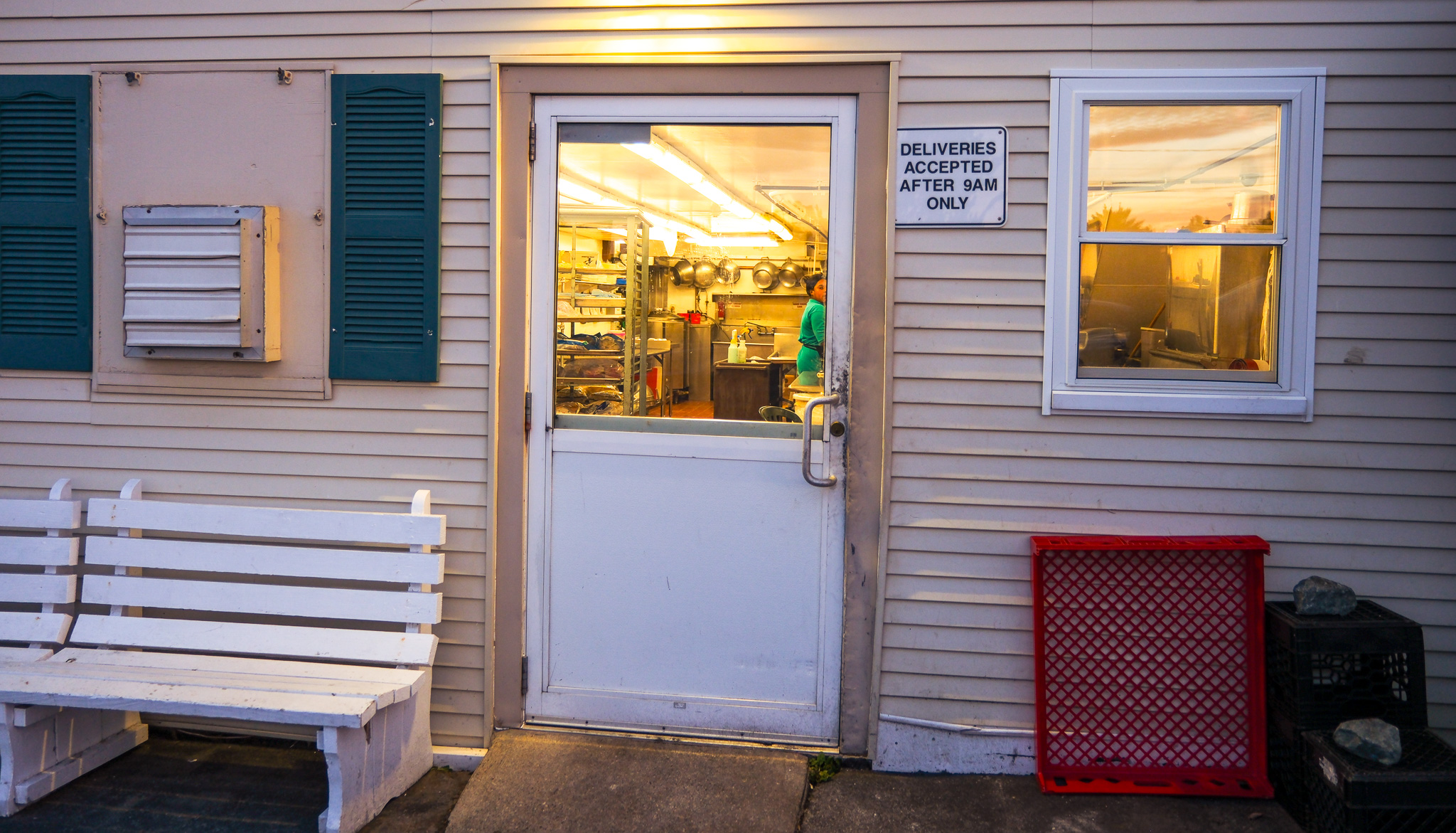 view into the kitchen