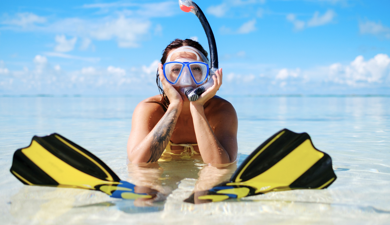 woman-posing-snorkeling-bahamas