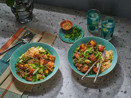 Healthier diets - tofu rice