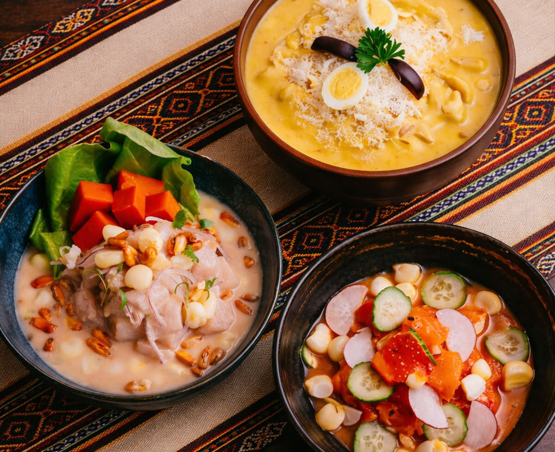 Barranco: Un trio de plats généreux à base de viande grillée, riz, légumes et garnitures croustillantes.