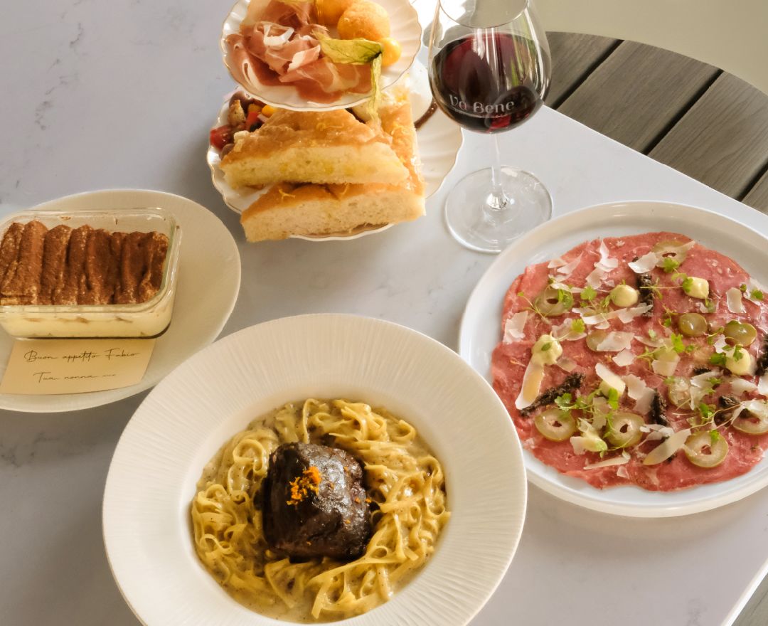 Table gourmande aux saveurs italiennes