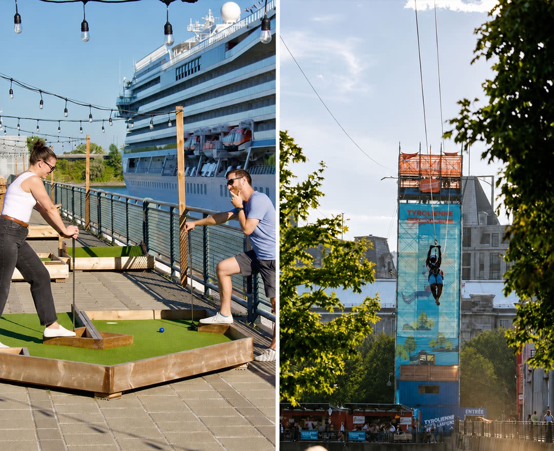 Mini golf + tyrolienne