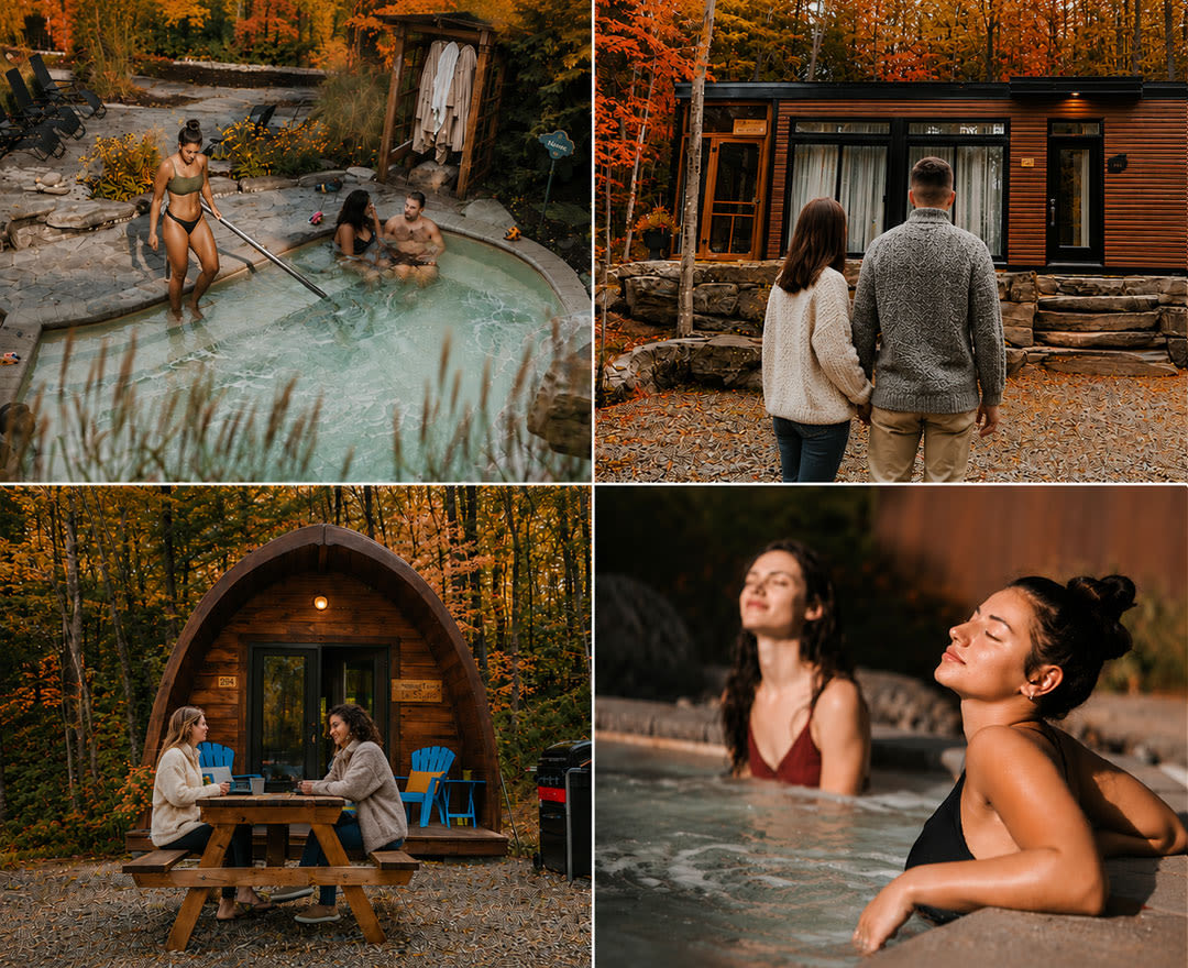 Natur'eau Spa & Chalets: Une escapade automnale en pleine nature alliant hébergement chaleureux, détente au spa et moments de ressourcement.