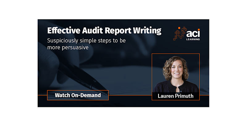 Effective Audit Report Writing
