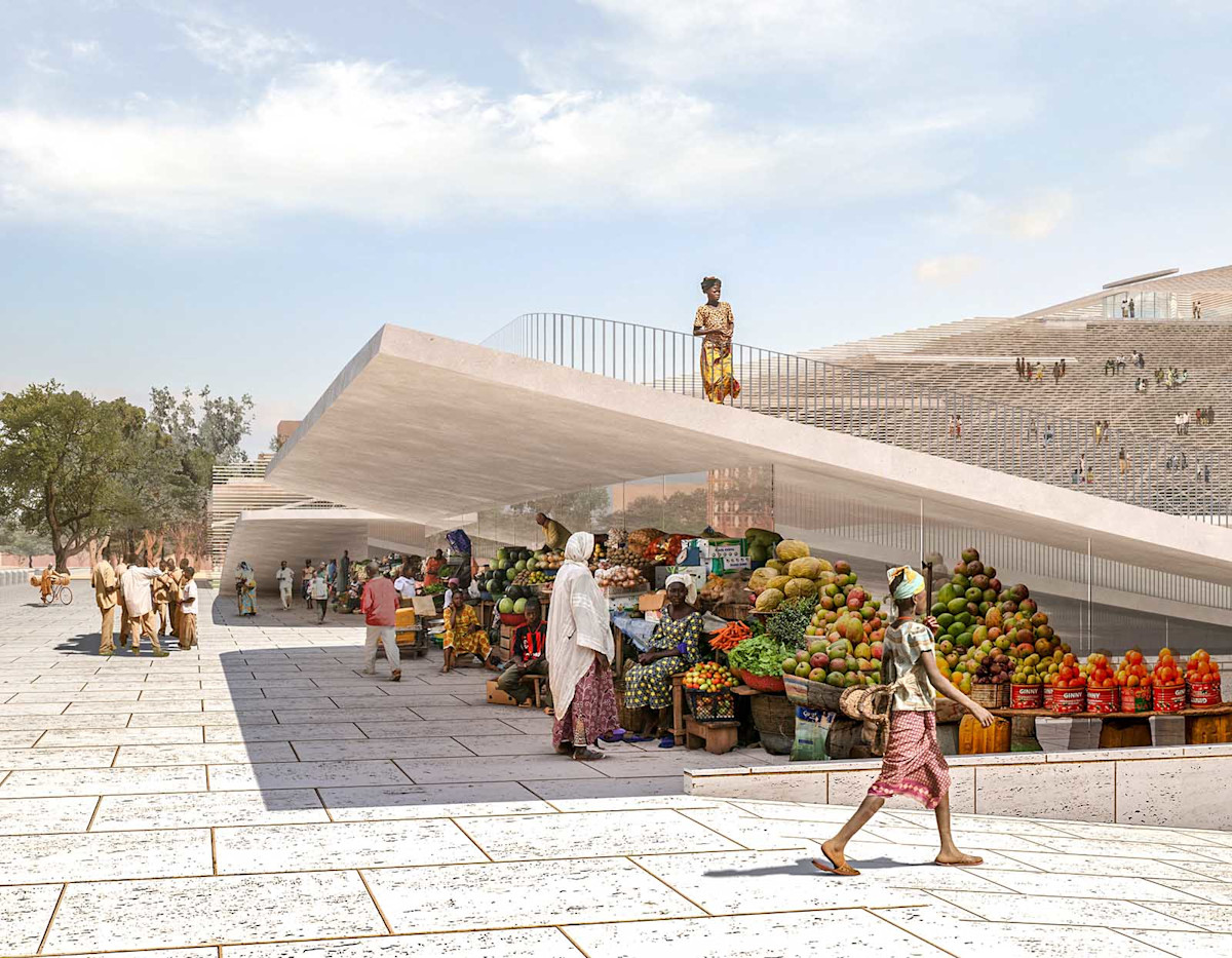 Burkina Faso National Assembly, rendering courtesy of Kéré Architecture