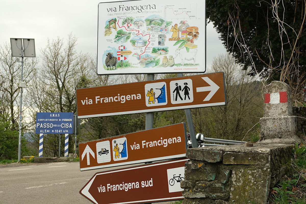 Il percorso dellavia Francigena