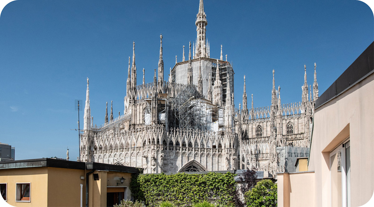 Vista dal sito dell'operazione "Milano, Duomo"