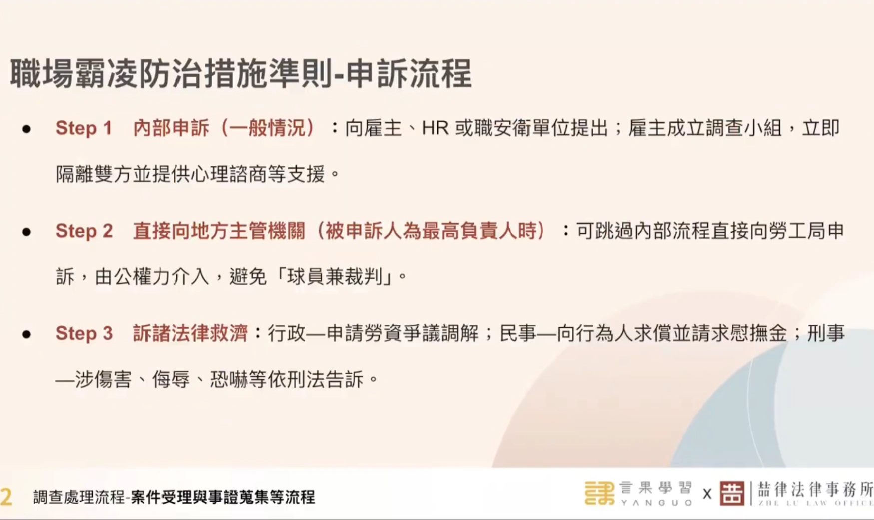 職場霸凌申訴流程